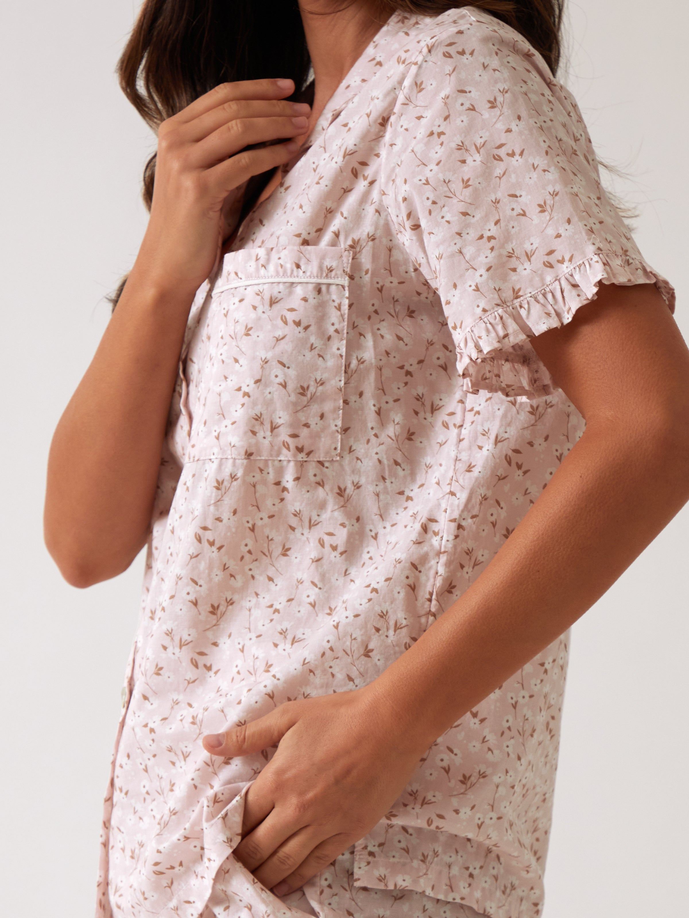 Ruby PJ Shirt | Pink Floral-2