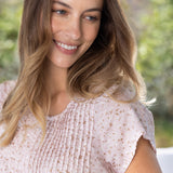 Ruby Pintuck Nightie | Pink Floral-5