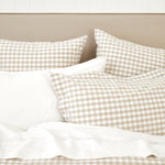 Sandstone Duvet Cover Set | Natural Gingham-2