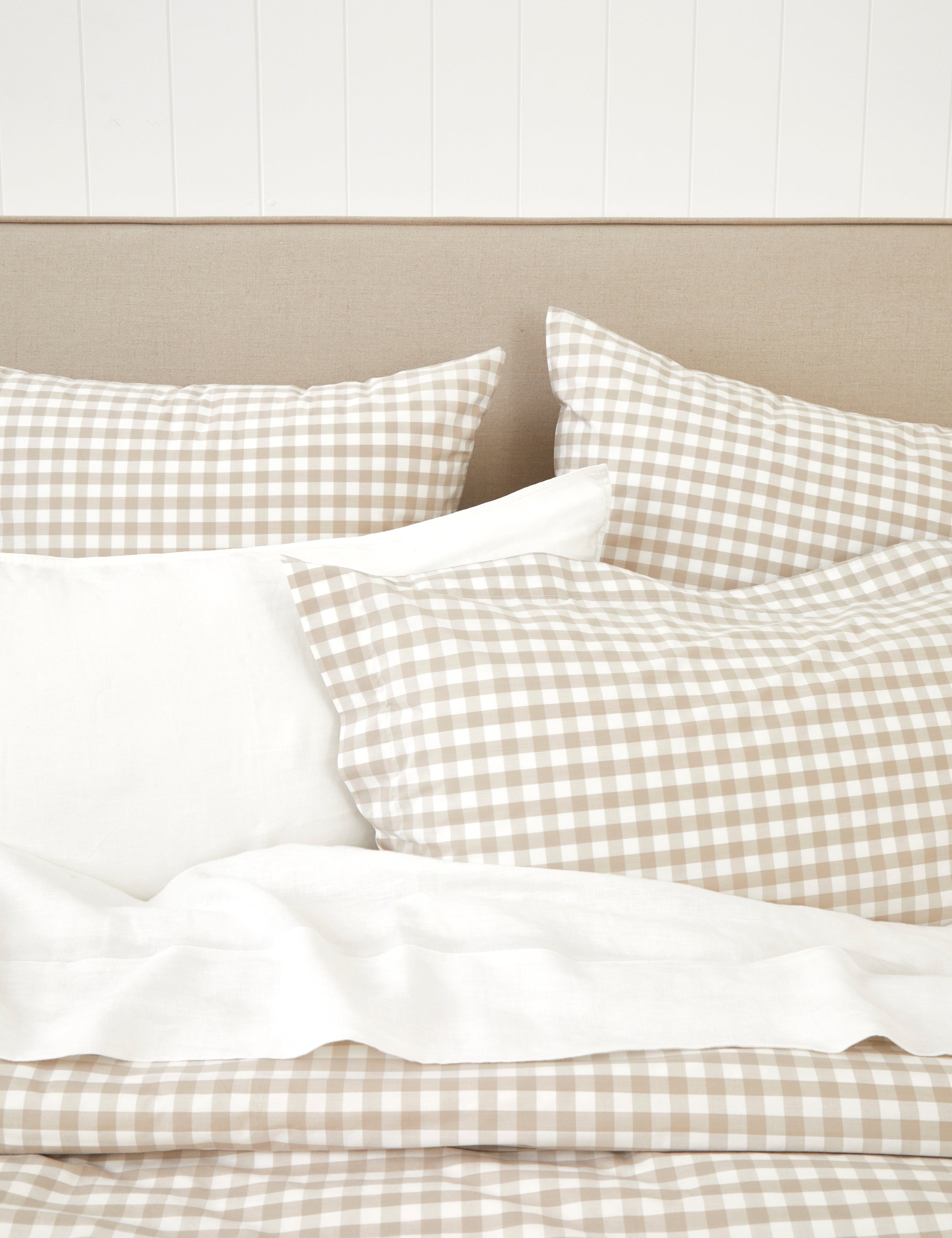 Sandstone Duvet Cover Set | Natural Gingham-2