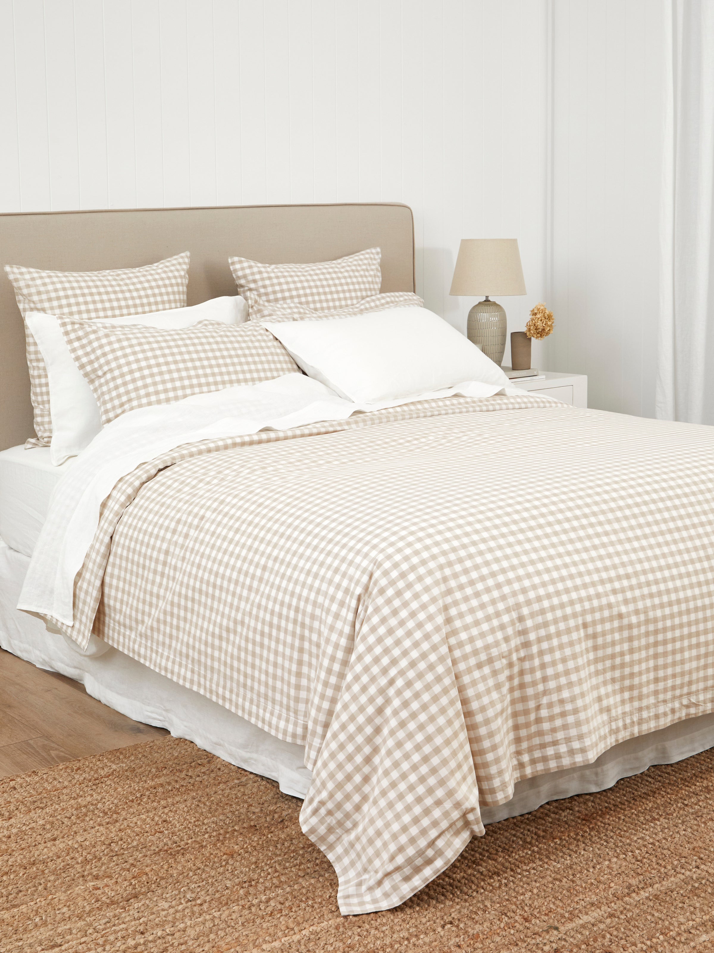 Sandstone Duvet Cover Set | Natural Gingham-3