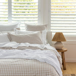 Sandstone Duvet Cover Set | Natural Gingham-5
