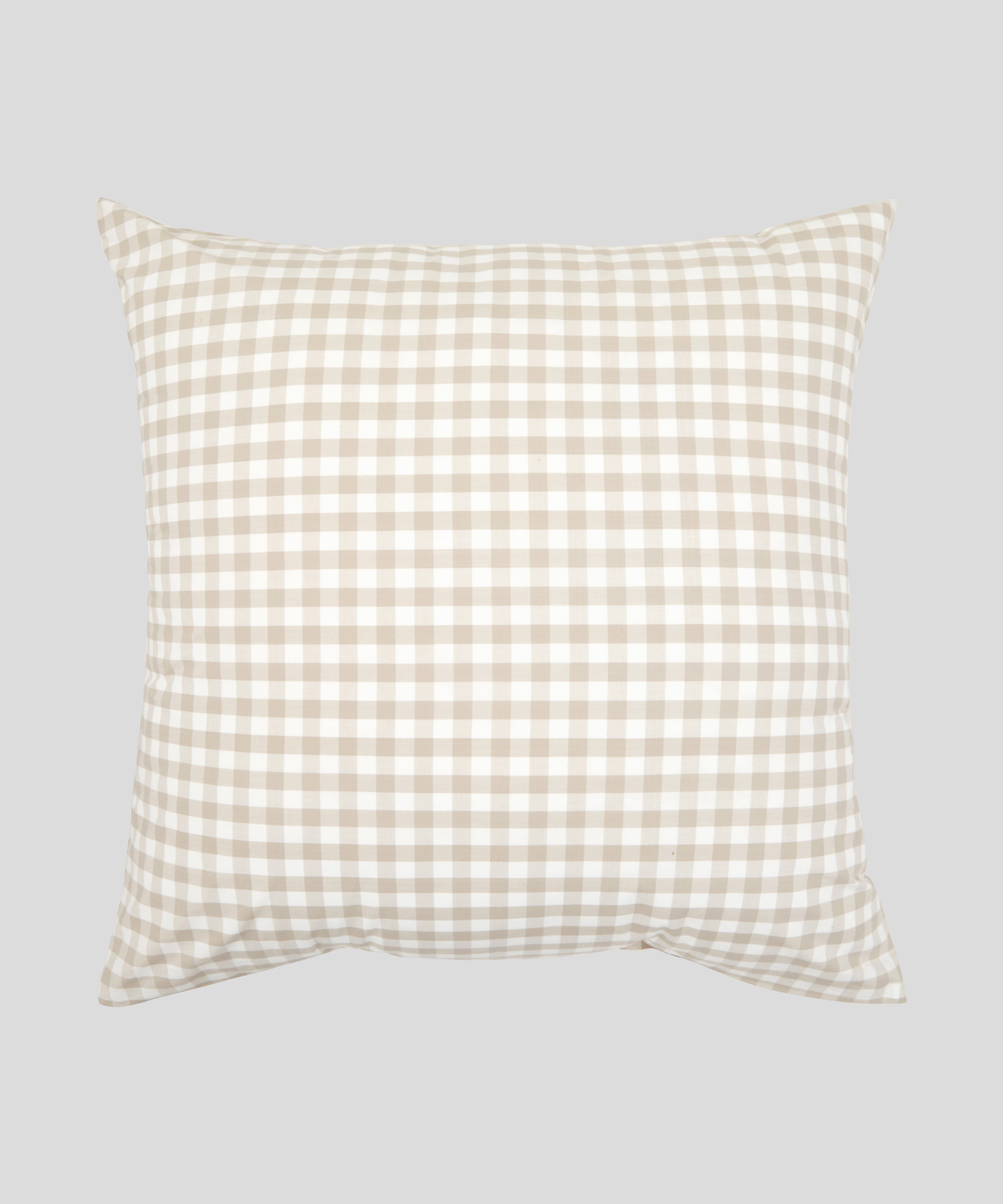 Sandstone European Pillowcase | Natural Gingham-1
