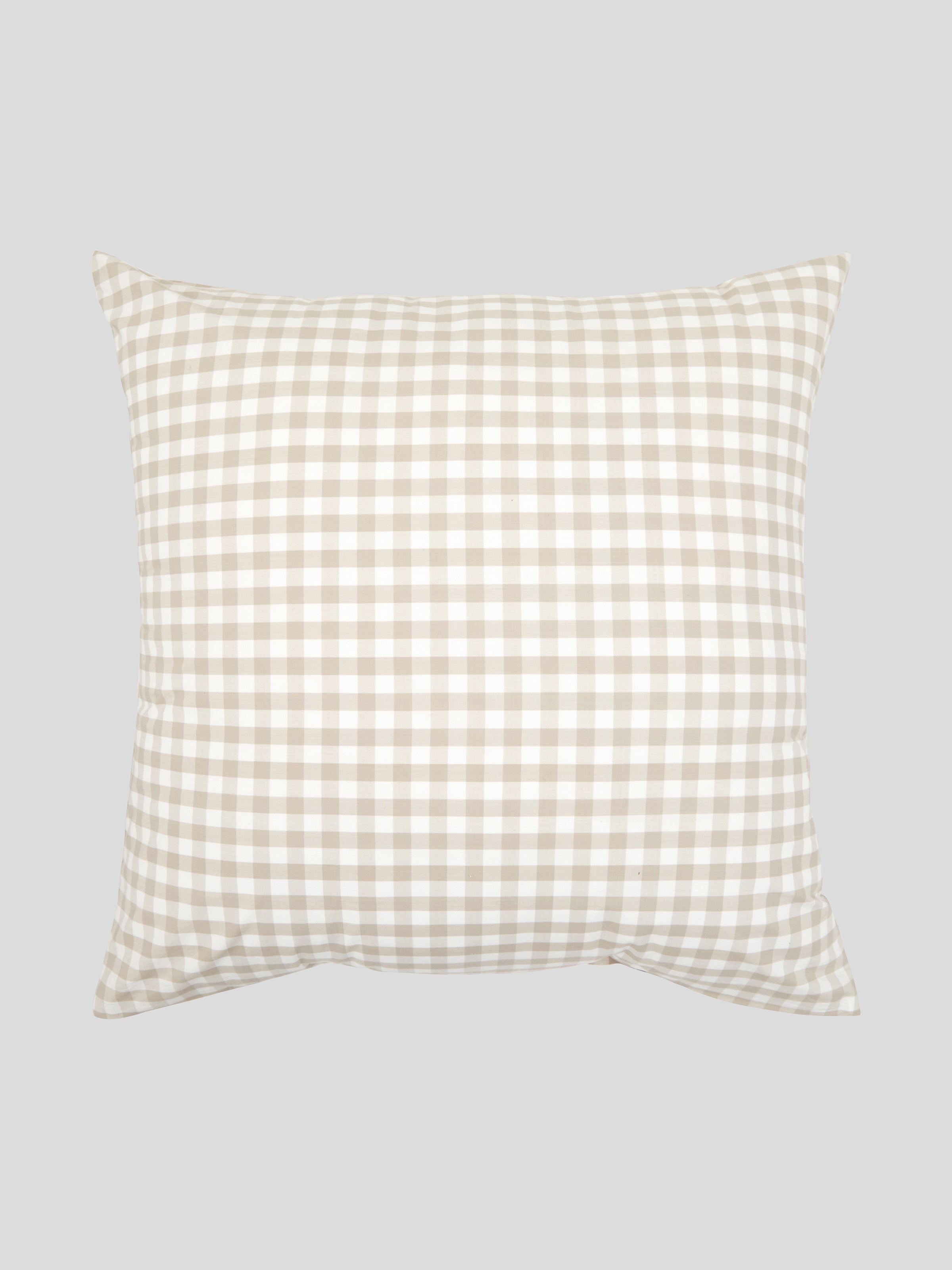 Sandstone European Pillowcase | Natural Gingham-1