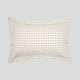Sandstone Oxford Pillowcase Set | Natural Gingham-1