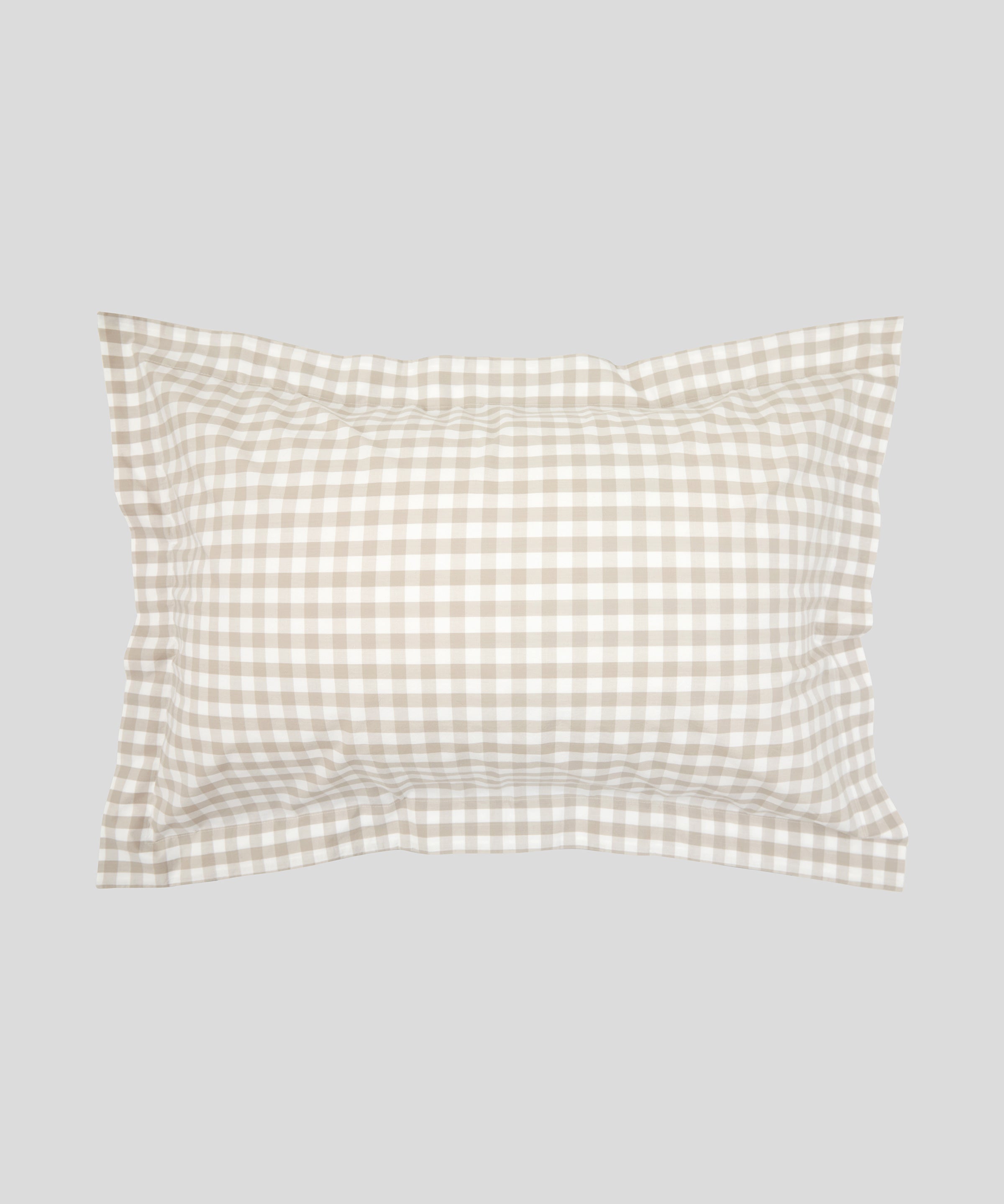 Sandstone Oxford Pillowcase Set | Natural Gingham-1