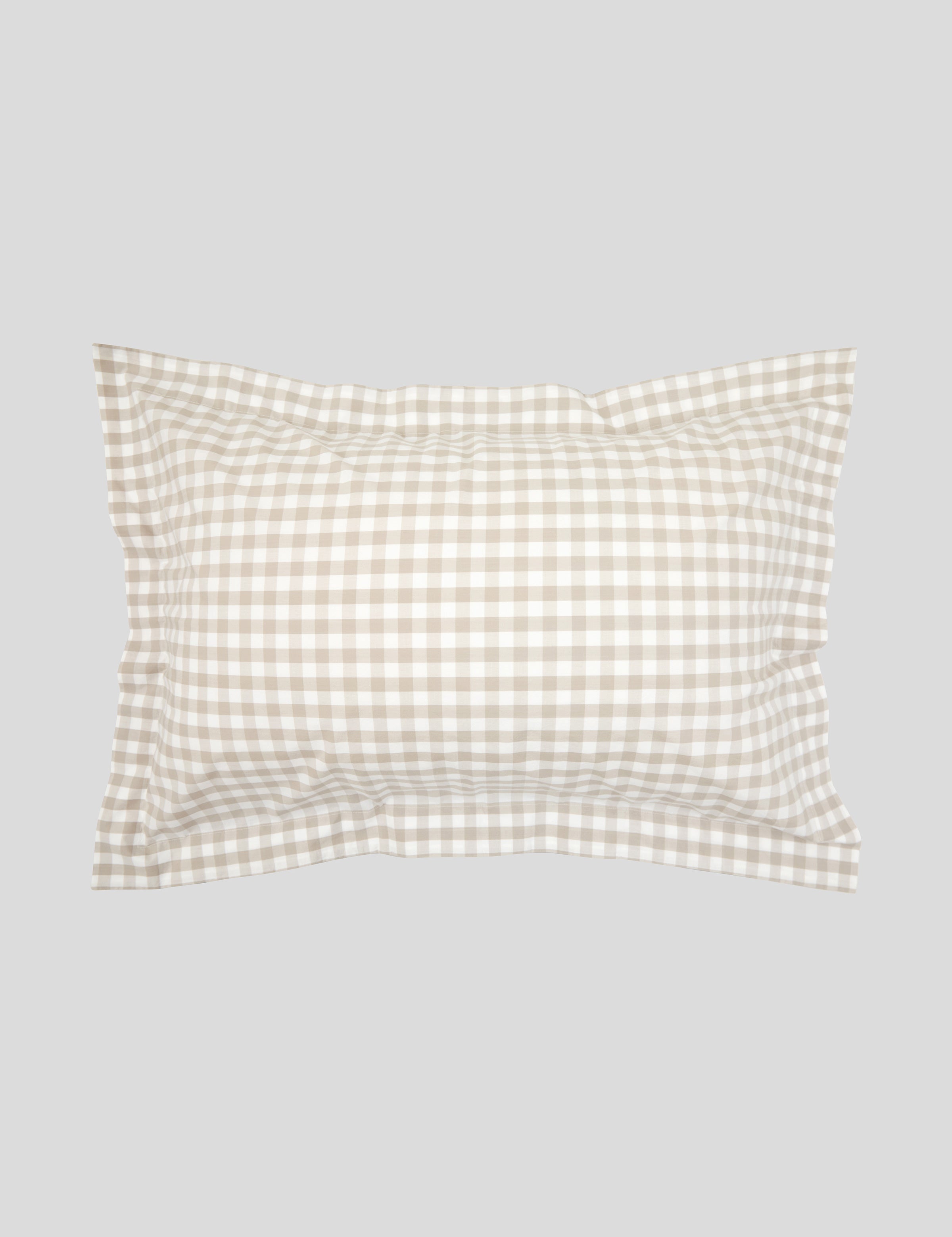 Sandstone Oxford Pillowcase Set | Natural Gingham-1