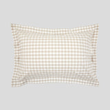 Sandstone Oxford Pillowcase Set | Natural Gingham-3