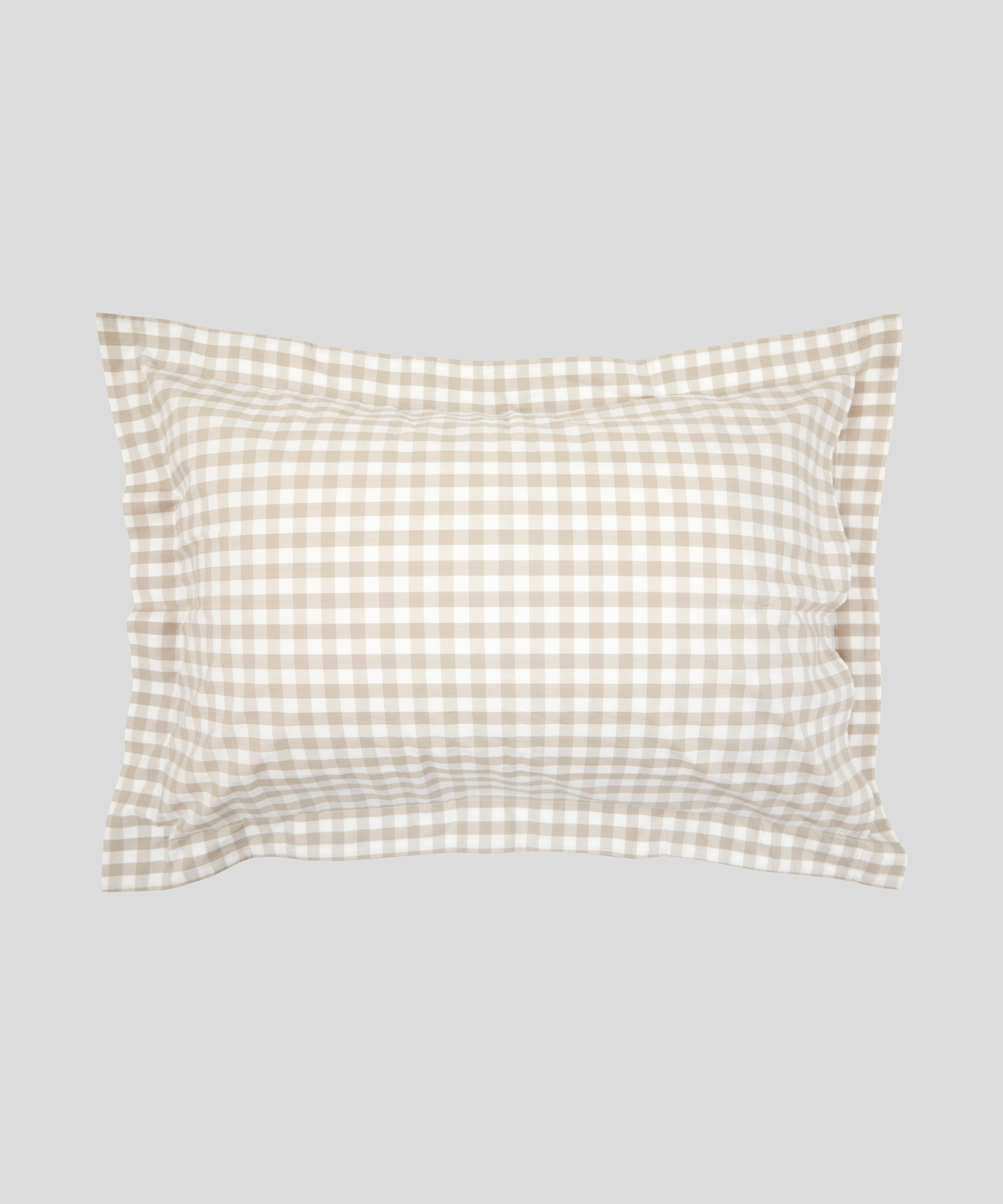 Sandstone Oxford Pillowcase Set | Natural Gingham-3