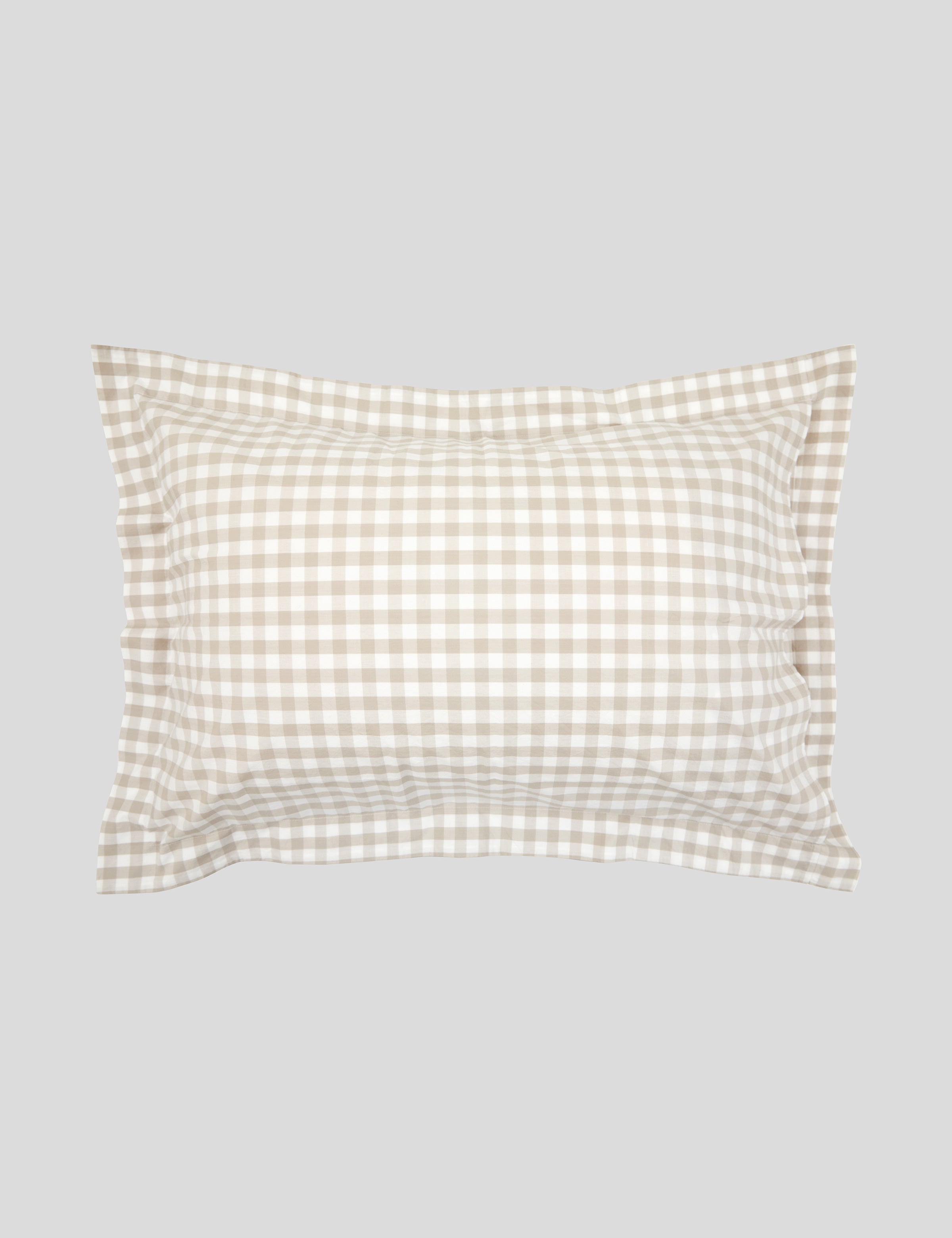 Sandstone Oxford Pillowcase Set | Natural Gingham-3