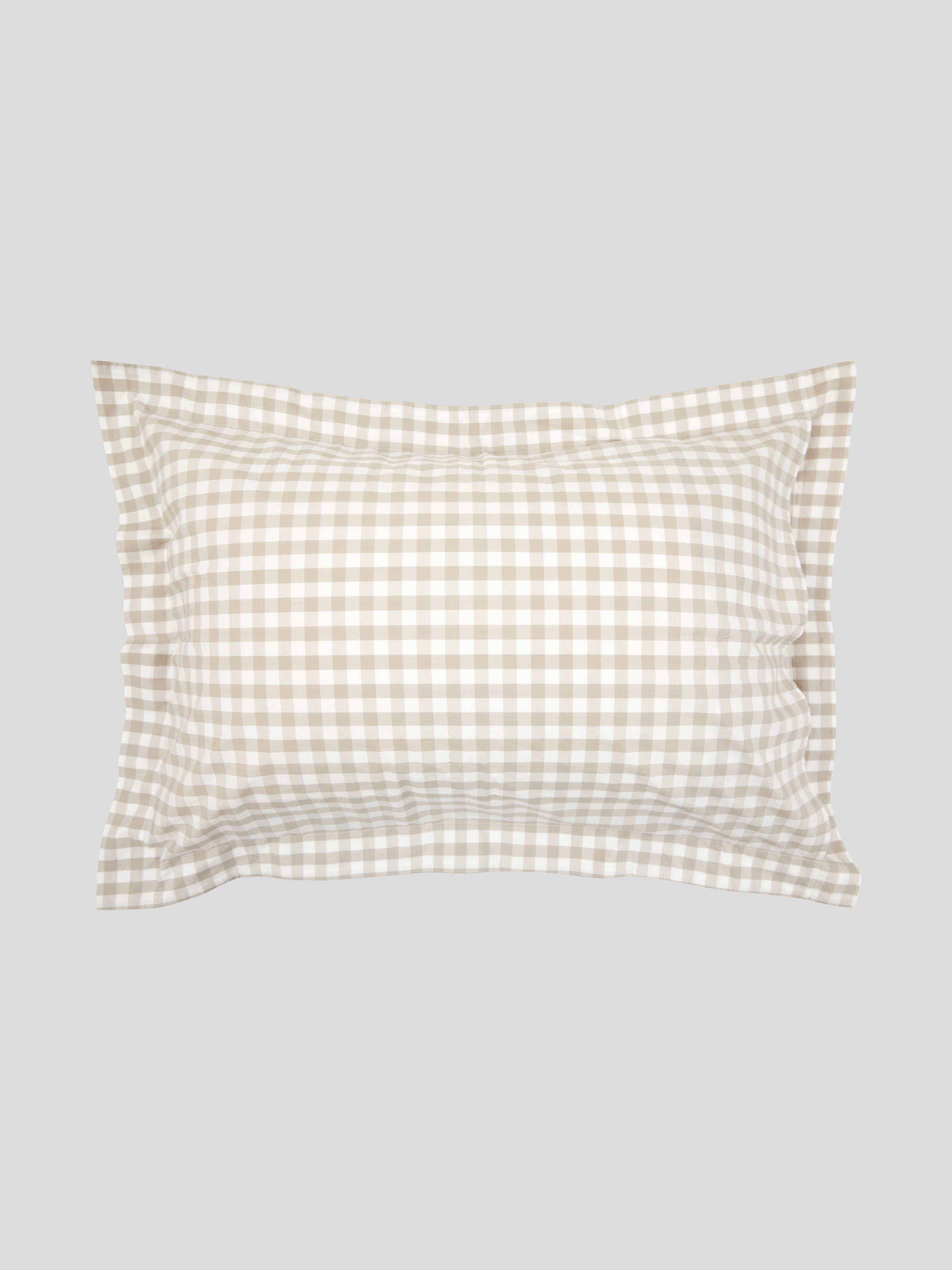 Sandstone Oxford Pillowcase Set | Natural Gingham-3
