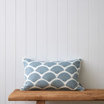 Seashell Rectangle Cushion Cover | Blue-1