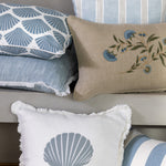 Seashell Rectangle Cushion Cover | Blue-2