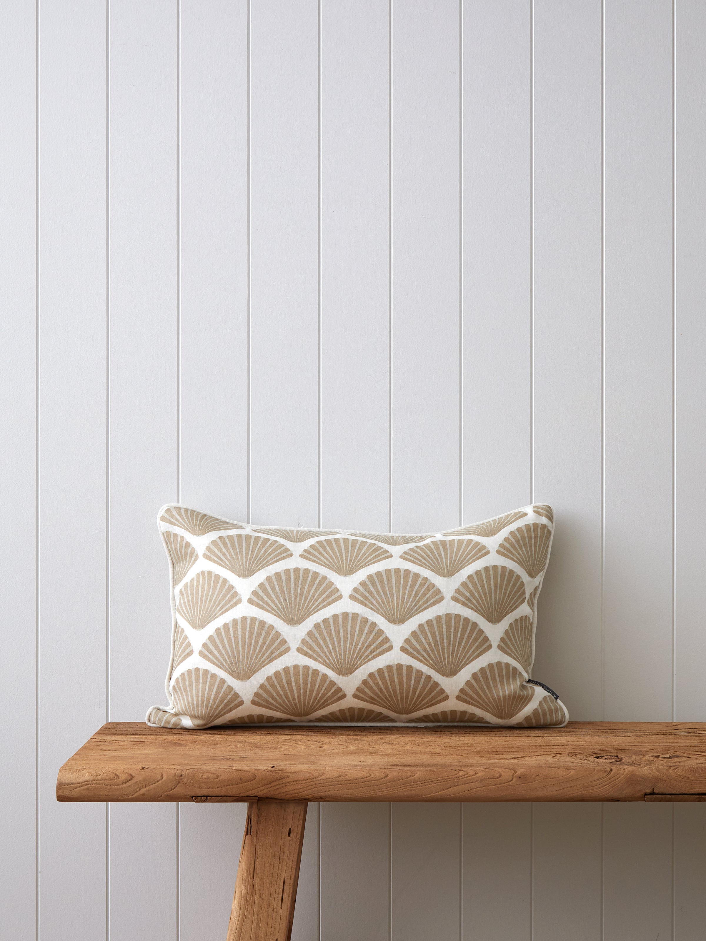 Seashell Rectangle Cushion Cover | Natural-1