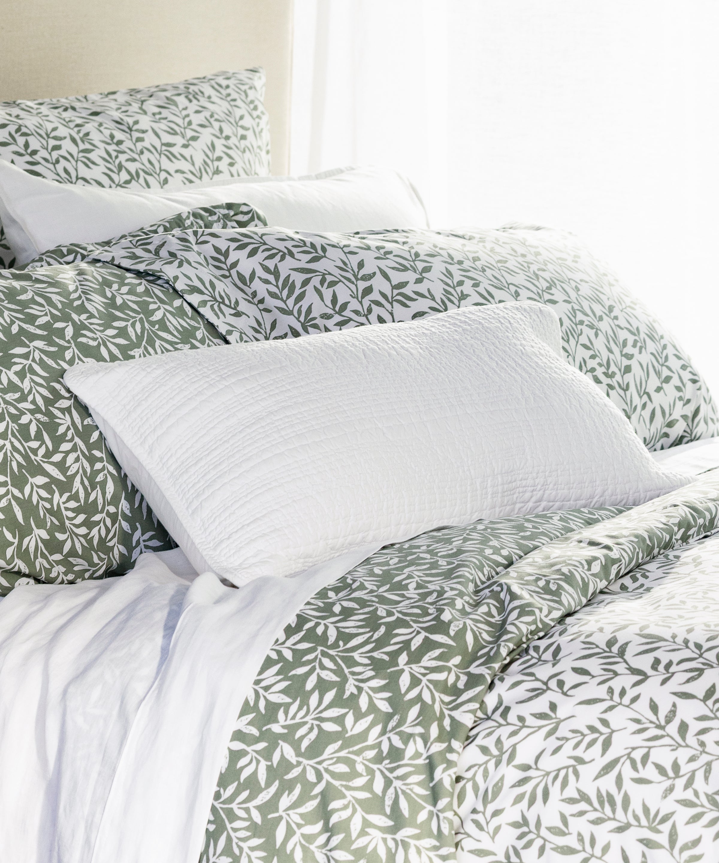 Serenade Rectangle Cushion Cover | White-4