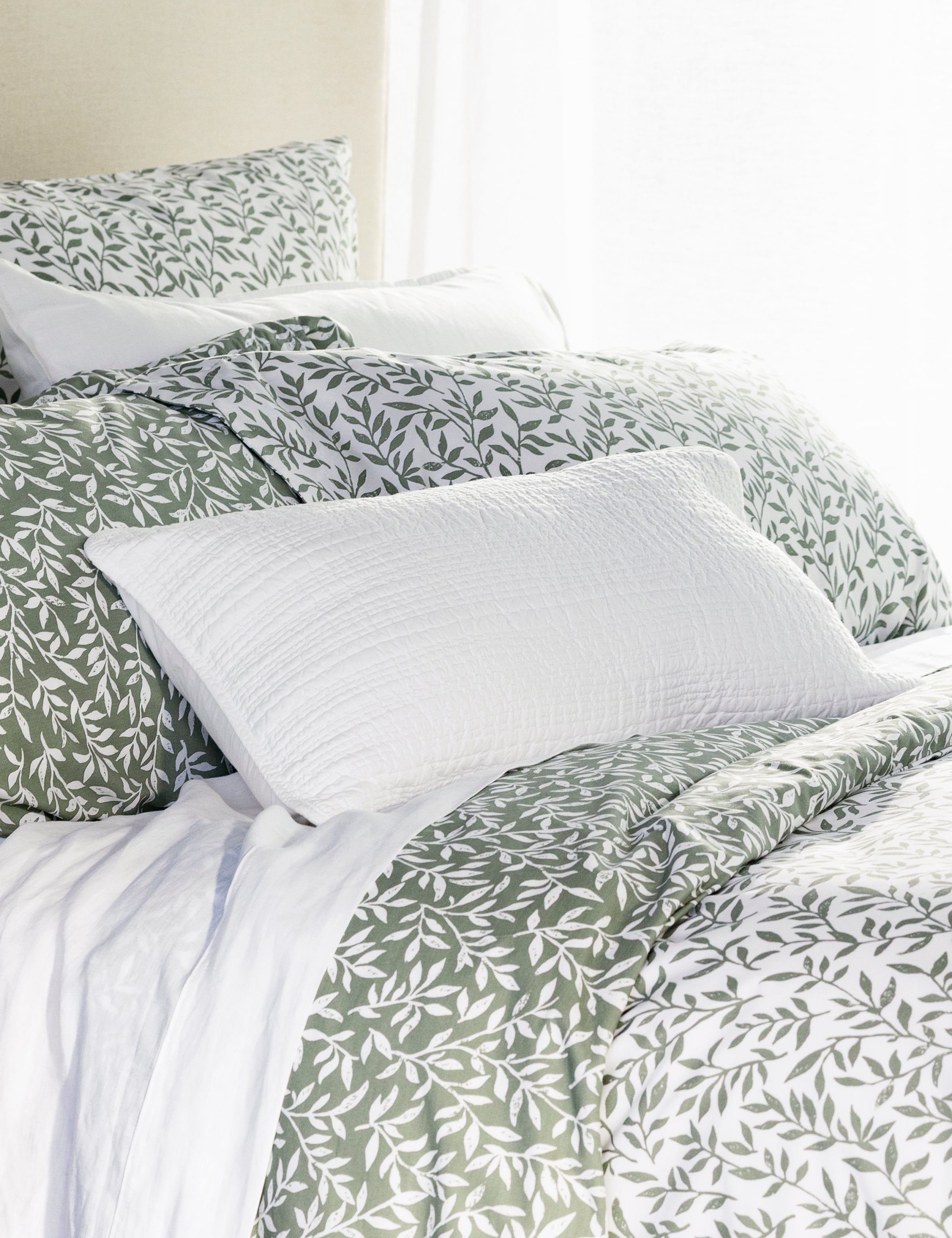 Serenade Rectangle Cushion Cover | White-4