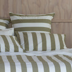 Sherwood European Pillowcase | Olive Stripe-2