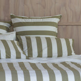 Sherwood European Pillowcase | Olive Stripe-2