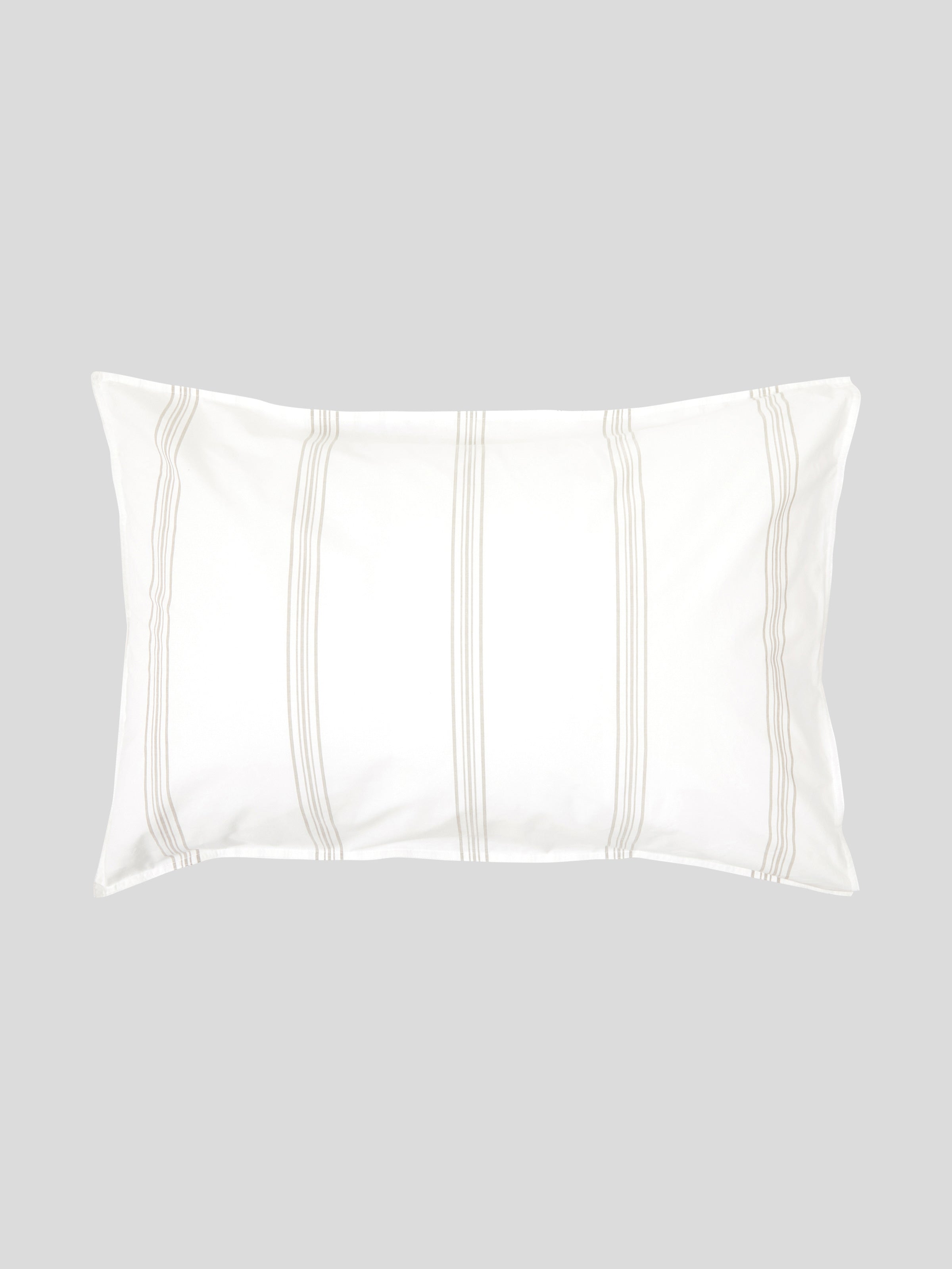 Shoreline Standard Pillowcase Set | Natural Stripe-1