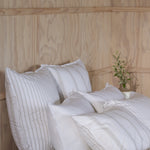 Shoreline Standard Pillowcase Set | Natural Stripe-3