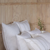 Shoreline Standard Pillowcase Set | Natural Stripe-3
