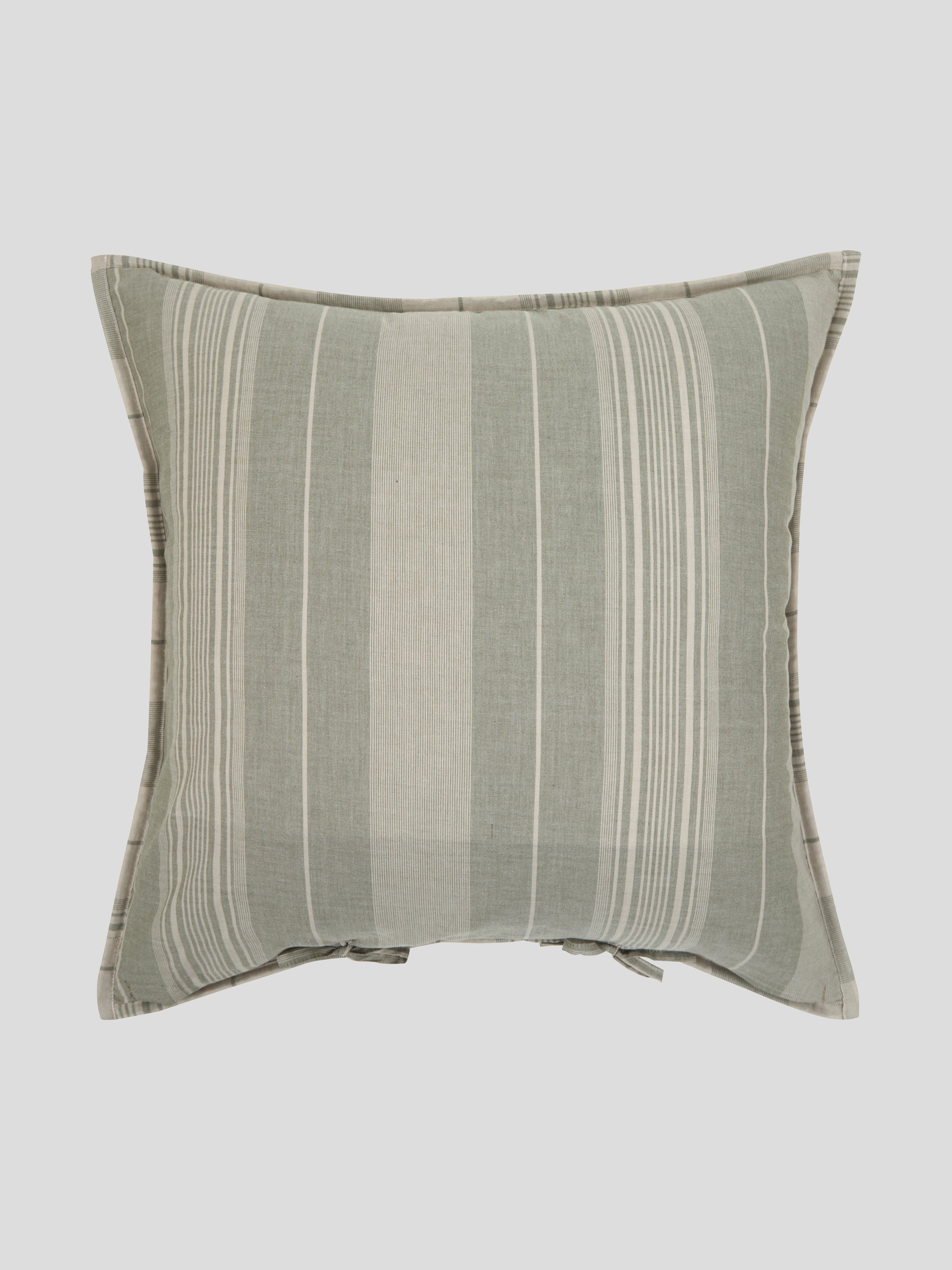 Siesta European Pillowcase | Green Stripe-3