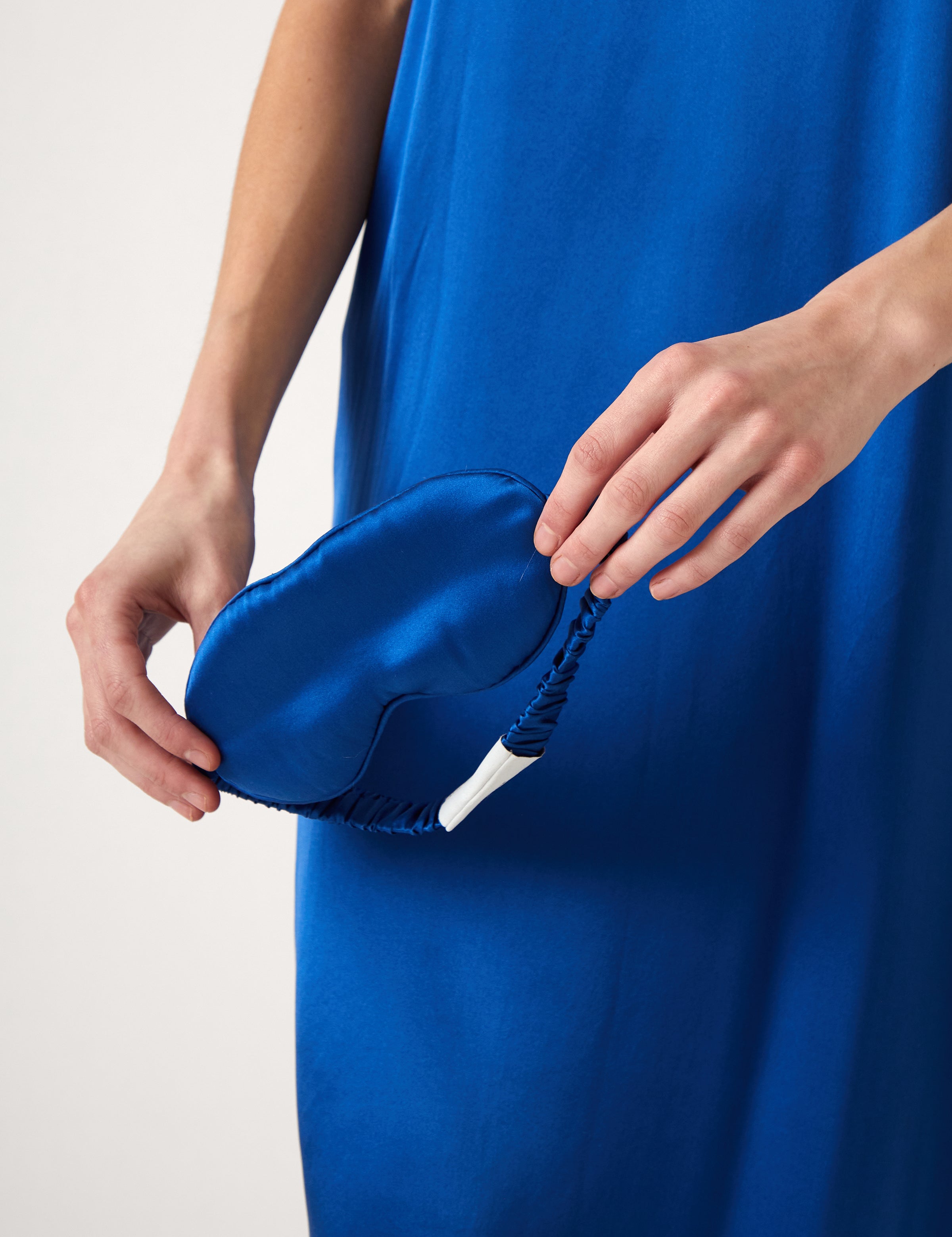 Silk Boxed Eye Mask | Royal Blue-2