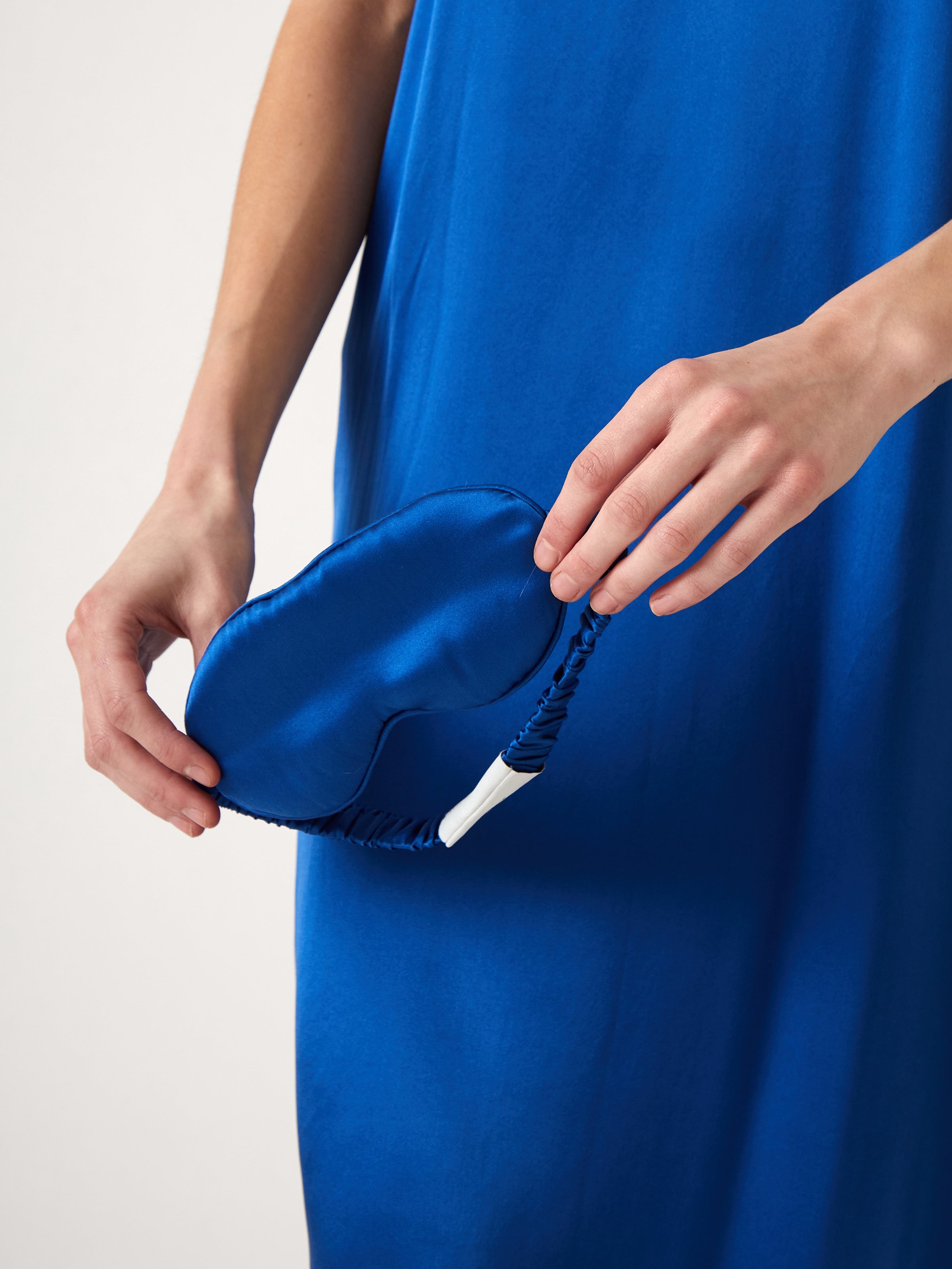 Silk Boxed Eye Mask | Royal Blue-2