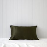 Silk Boxed Standard Pillowcase | Olive-1