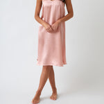 Silk Midi Nightie | Blush-1