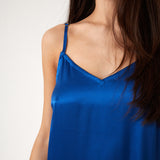 Silk Midi Nightie | Royal Blue-2