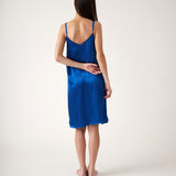 Silk Midi Nightie | Royal Blue-4