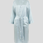 Silk Midi Robe | Sky Blue-2