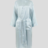 Silk Midi Robe | Sky Blue-2
