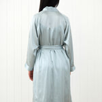 Silk Midi Robe | Sky Blue-4