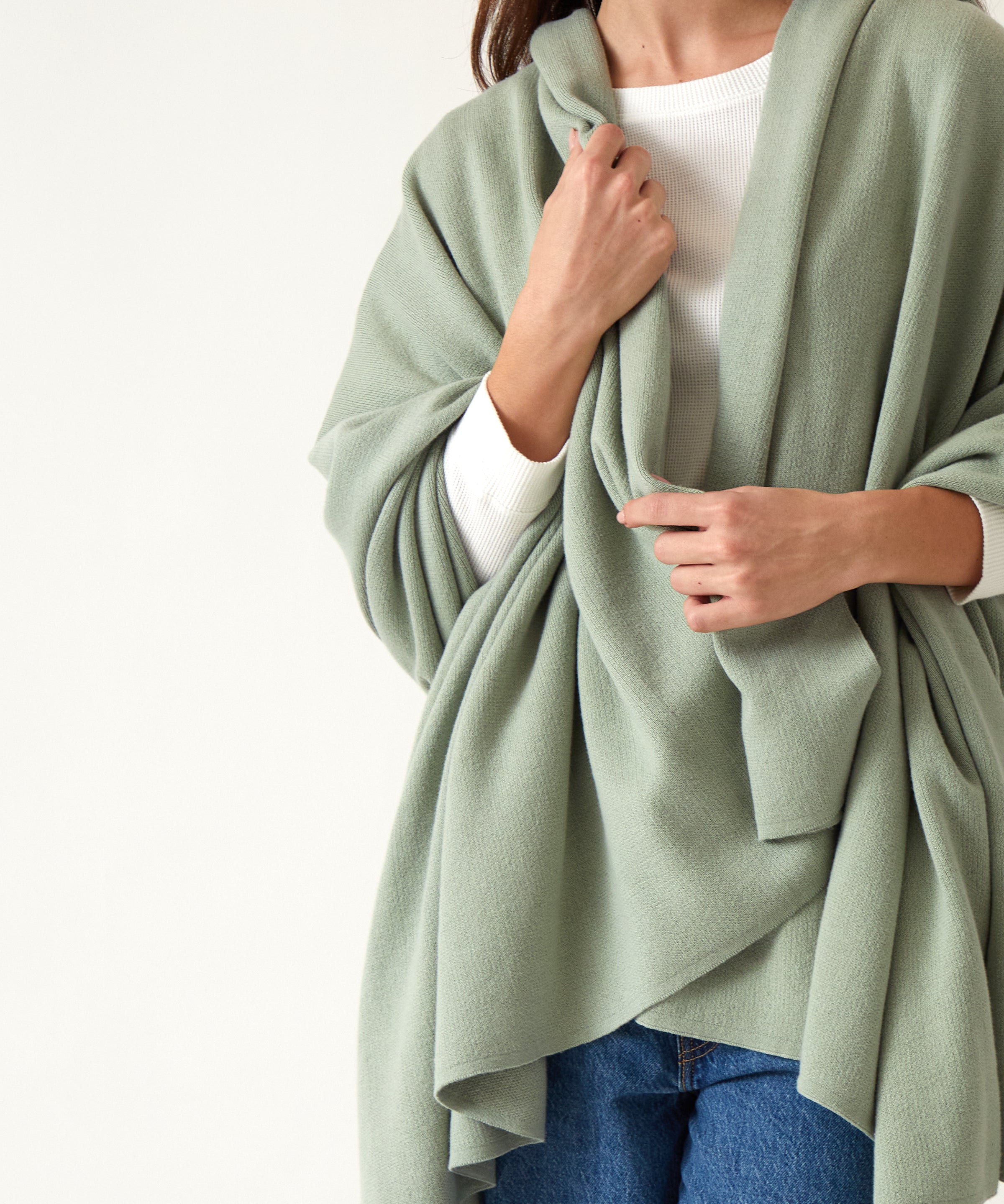 Sintra Cotton Blanket | Sage-2