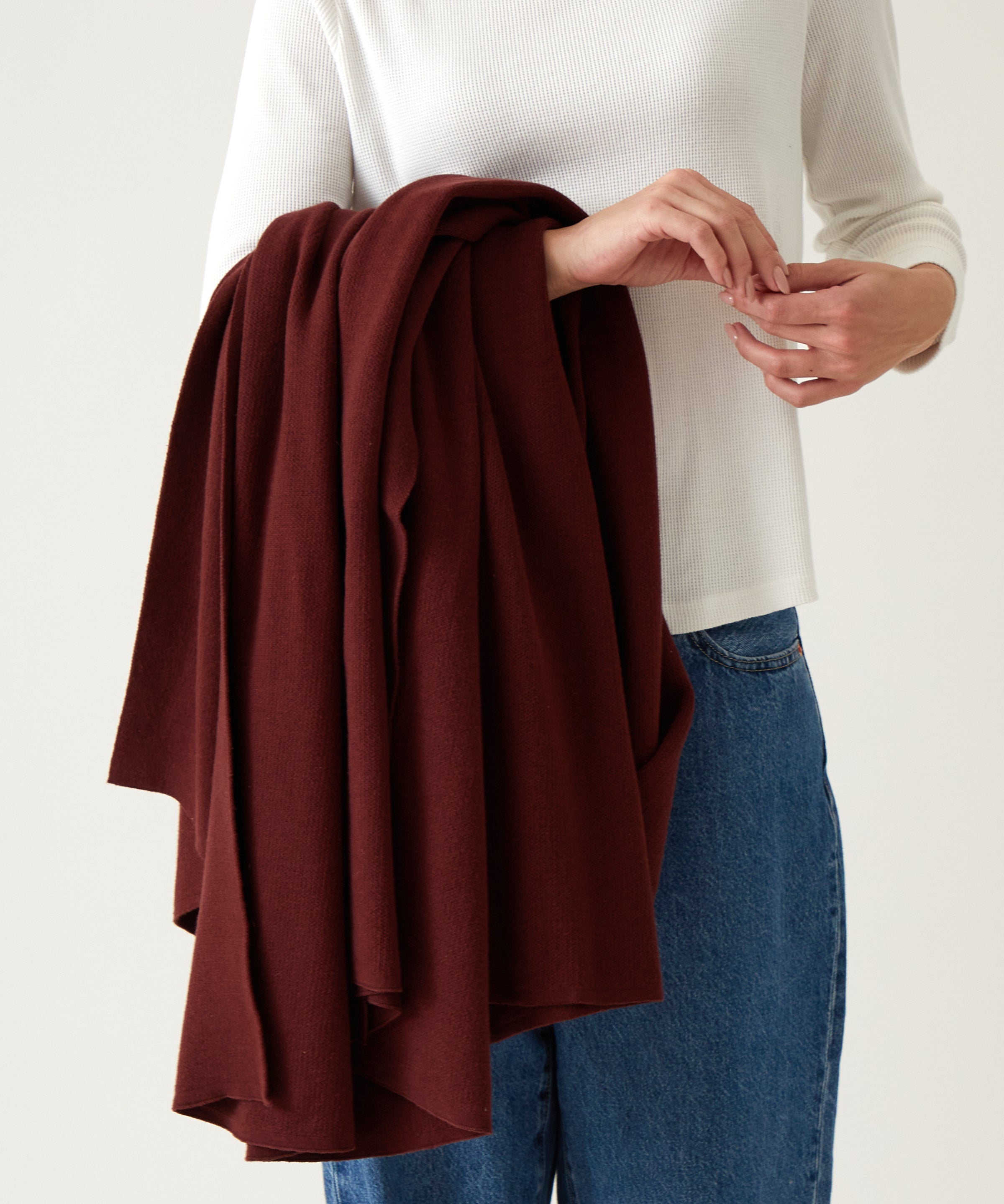 Sintra Cotton Blanket | Sangria-2