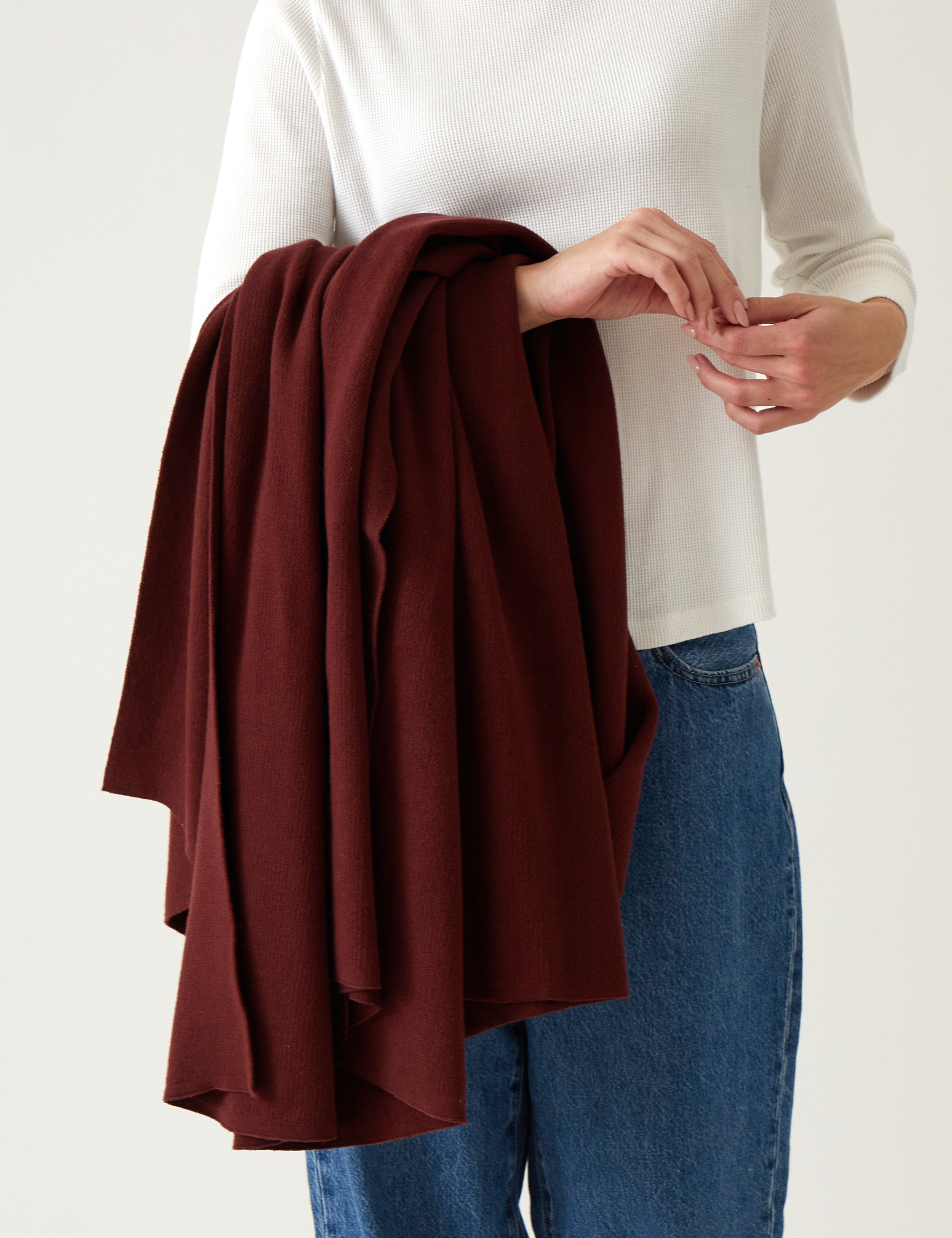 Sintra Cotton Blanket | Sangria-2