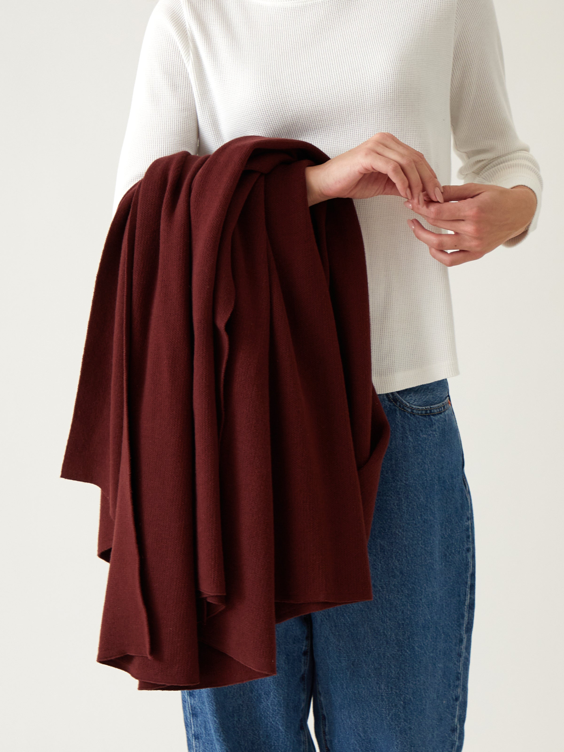 Sintra Cotton Blanket | Sangria-2