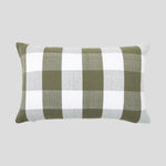 Sintra Rectangle Cushion Cover | Olive Gingham-1