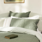 Sloane Waffle European Pillowcase | Dark Sage-2