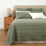 Sloane Waffle Quilt | Dark Sage-1