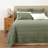 Sloane Waffle Quilt | Dark Sage-1