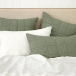 Sloane Waffle Quilt | Dark Sage-2