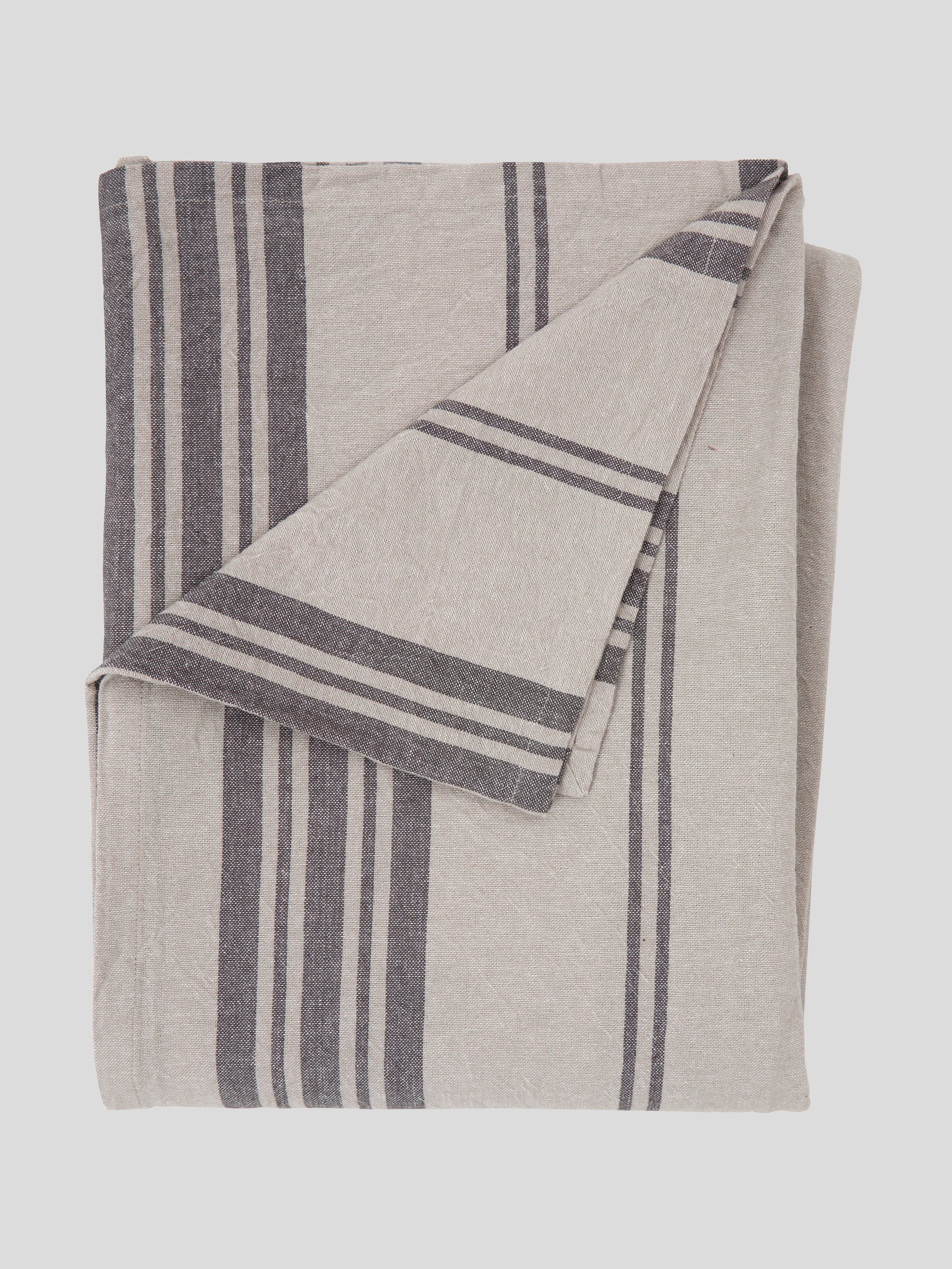 Sonoma Tablecloth | Charcoal Stripe-1