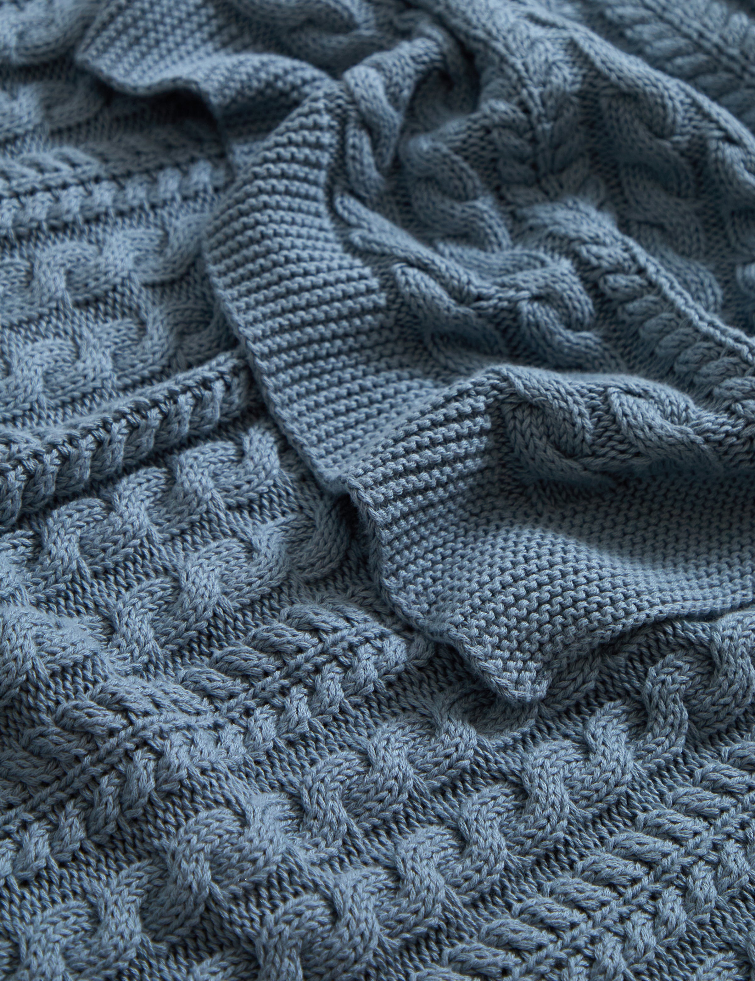 Souvenir Cotton Throw | Blue-3