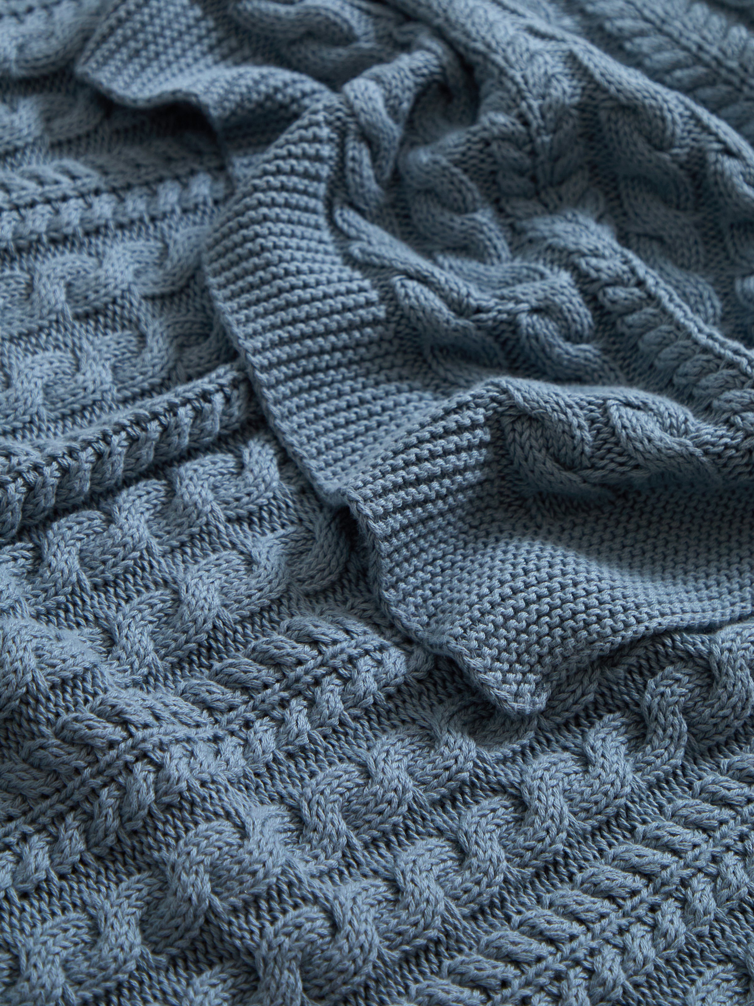 Souvenir Cotton Throw | Blue-3