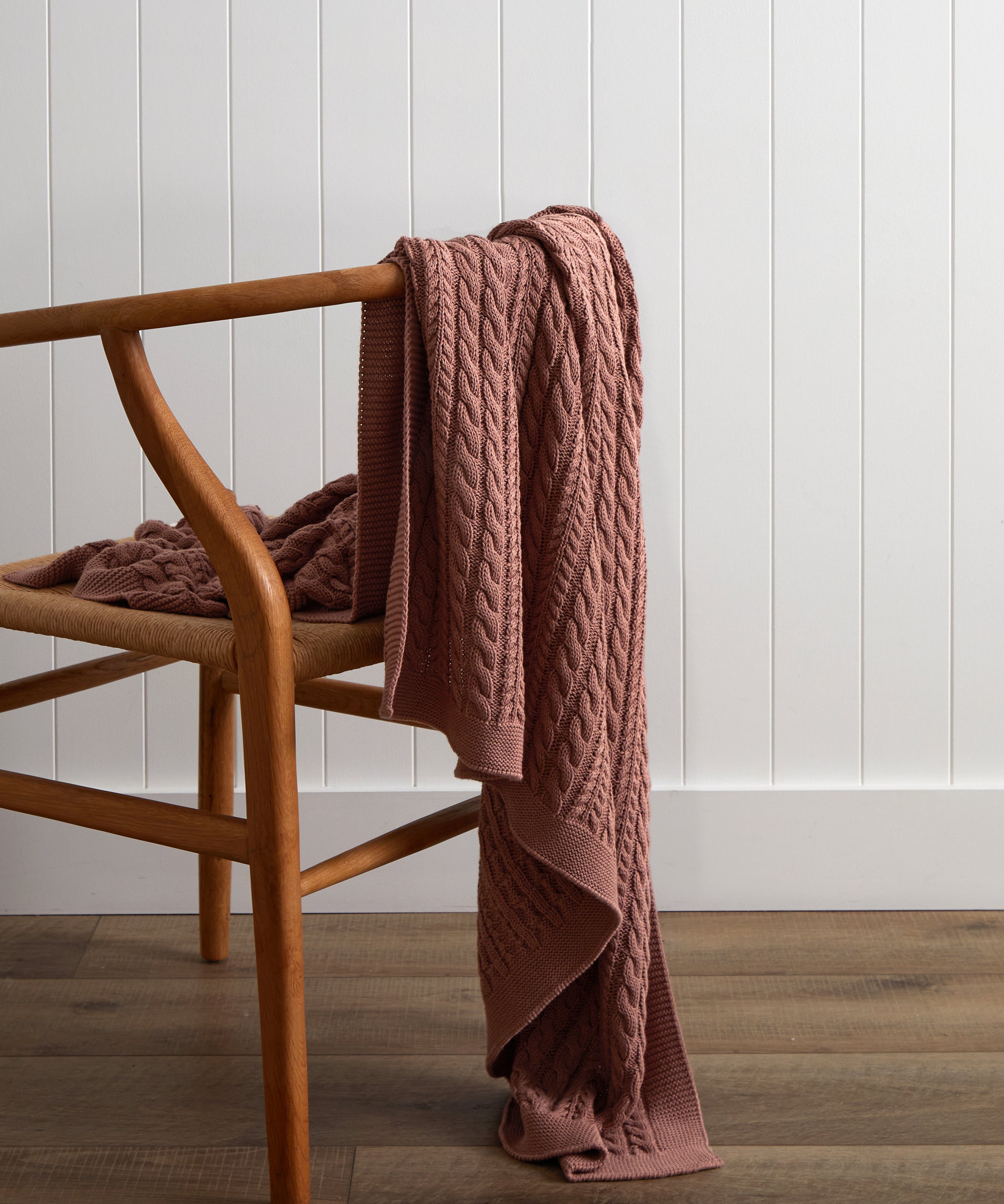 Souvenir Cotton Throw | Rose-1