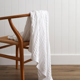 Souvenir Cotton Throw | White-1