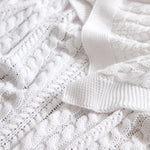 Souvenir Cotton Throw | White-2